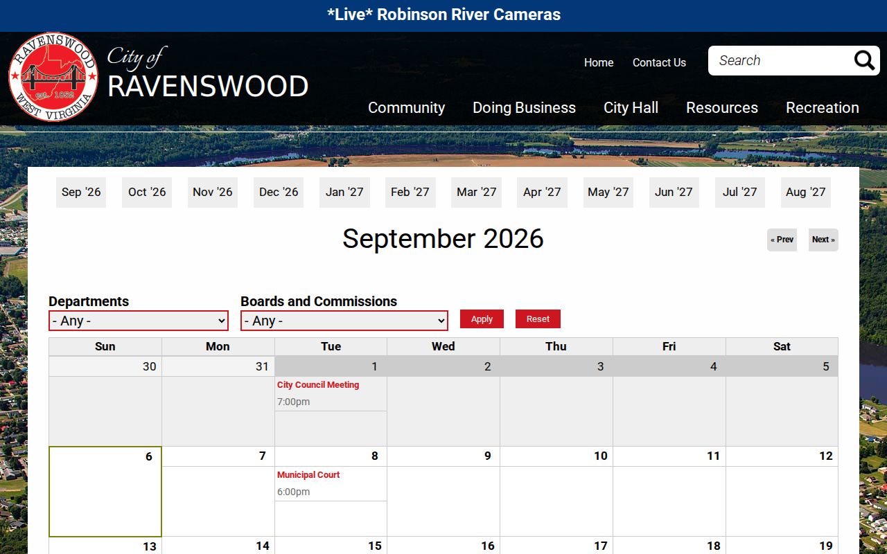 Ravenswood court docket municipal calendar view