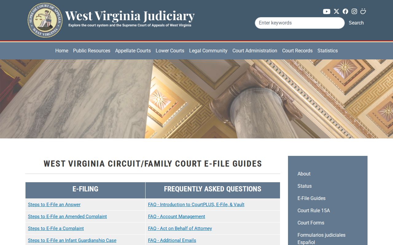 Jackson County case lookup E-File guide fields